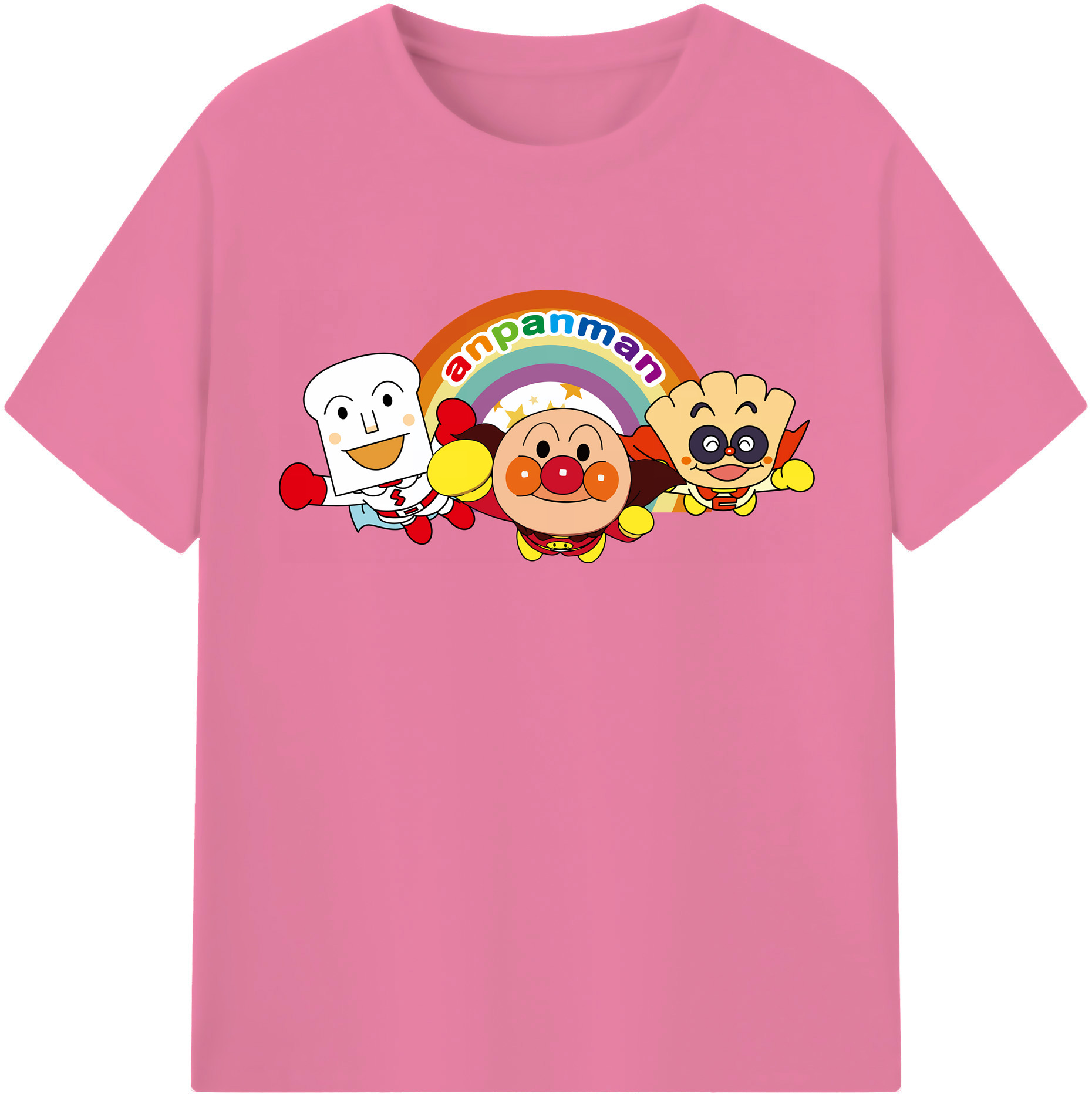 （画像用） アンパンマン Anpanman 綿100％半袖Tシャツ（フロントプリント）
